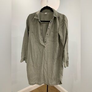 Women’s Olive Green Casual T-Shirt Dress